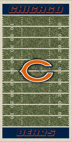 NFL Field (Chicago Bears) Themed Custom Cornhole Board Design