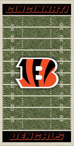 NFL Field (Cincinnati Bengals) Themed Custom Cornhole Board Design