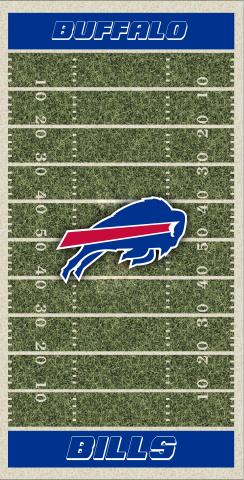 NFL Field (Buffalo Bills) Themed Custom Cornhole Board Design