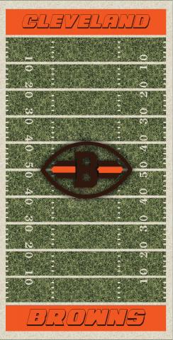 NFL Field (Cleveland Browns) Themed Custom Cornhole Board Design