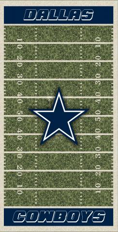 NFL Field (Dallas Cowboys) Themed Custom Cornhole Board Design