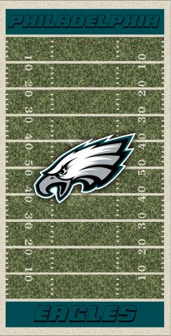 NFL Field (Philadelphia Eagles) Themed Custom Cornhole Board Design