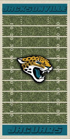 NFL Field (Jacksonville Jaguars) Themed Custom Cornhole Board Design
