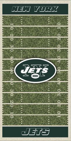NFL Field (New York Jets) Themed Custom Cornhole Board Design