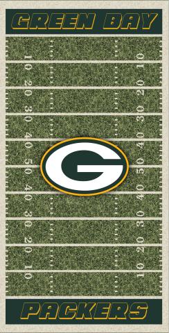 NFL Field (Green Bay Packers) Themed Custom Cornhole Board Design