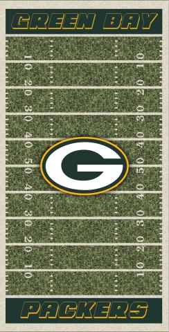 NFL Field (Green Bay Packers) Themed Custom Cornhole Board Design