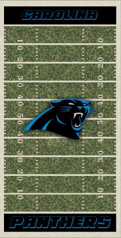 NFL Field (Carolina Panther) Themed Custom Cornhole Board Design
