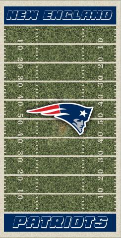 NFL Field (New England Patriots) Themed Custom Cornhole Board Design