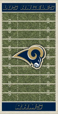 NFL Field (Los Angeles Rams) Themed Custom Cornhole Board Design