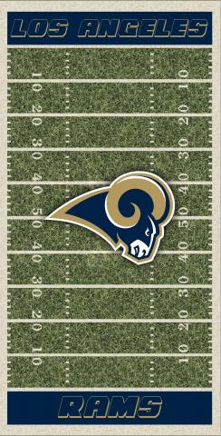 NFL Field (Los Angeles Rams) Themed Custom Cornhole Board Design