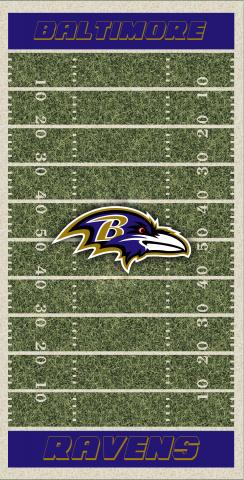 NFL Field (Baltimore Ravens) Themed Custom Cornhole Board Design