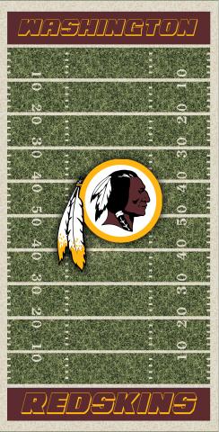 NFL Field (Washington Redskins) Themed Custom Cornhole Board Design