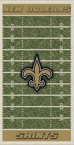 NFL Field (New Orleans Saints) Themed Custom Cornhole Board Design