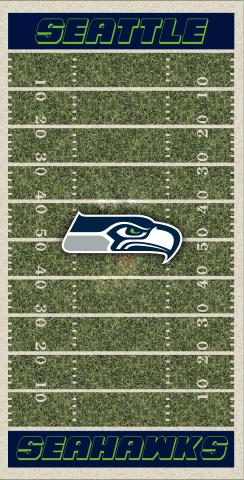 NFL Field (Seattle Seahawks) Themed Custom Cornhole Board Design