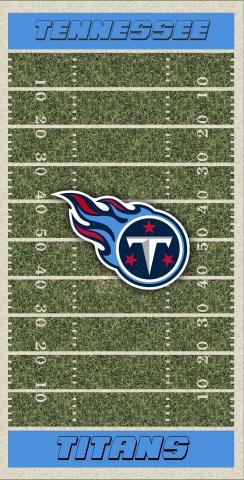 NFL Field (Tennessee Titans) Themed Custom Cornhole Board Design