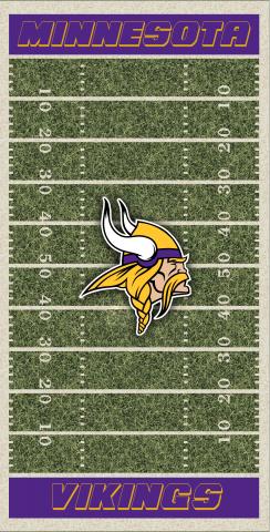 NFL Field (Minnesota Vikings) Themed Custom Cornhole Board Design