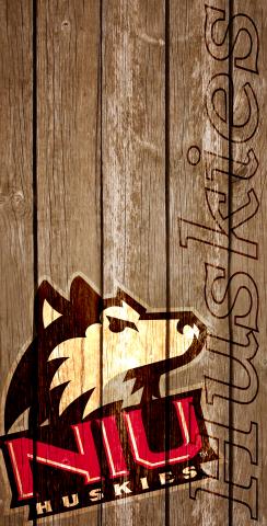 NCAA Wood Slat (Northern Illinois Huskies) Themed Custom Cornhole Board Design