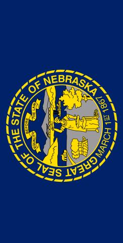 Nebraska State Flag Themed Custom Cornhole Board Design