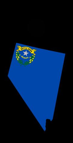 Nevada State Flag Outline (Black Background) Themed Custom Cornhole Board Design