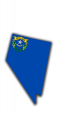 Nevada State Flag Outline (White Background) Themed Custom Cornhole Board Design