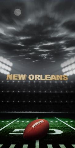 New Orleans Football Themed Custom Cornhole Board Design