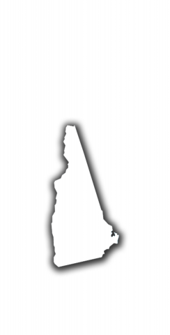 White New Hampshire Themed Custom Cornhole Board Design