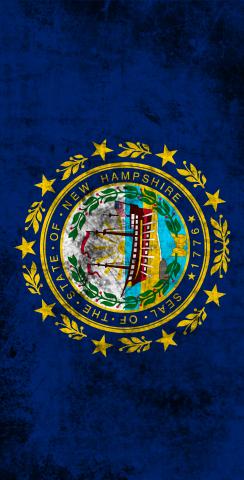 Worn State (New Hampshire) Flag Themed Custom Cornhole Board Design