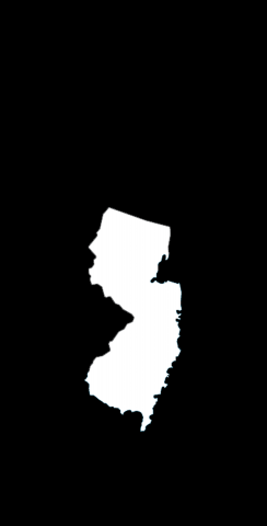 Black New Jersey Themed Custom Cornhole Board Design