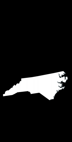 Black North Carolina Themed Custom Cornhole Board Design