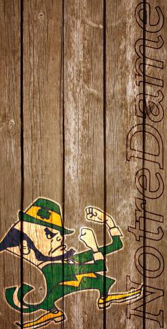 NCAA Wood Slat (Notre Dame Fighting Irish) Themed Custom Cornhole Board Design