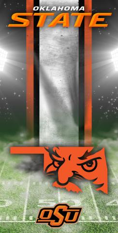 NCAA Field (Oklahoma State Cowboys) Themed Custom Cornhole Board Design