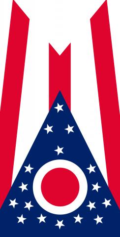 Ohio State Flags Themed Custom Cornhole Board Design