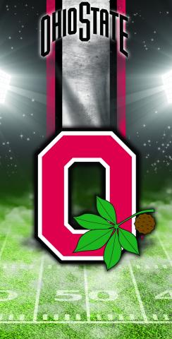 NCAA Field (Ohio State Buckeyes) Themed Custom Cornhole Board Design