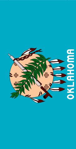 Oklahoma State Flag Themed Custom Cornhole Board Design