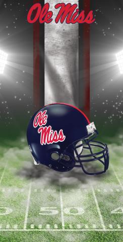 NCAA Field (Ole Miss Rebels) Themed Custom Cornhole Board Design