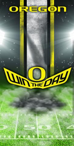 NCAA Field (Oregon Ducks) Themed Custom Cornhole Board Design