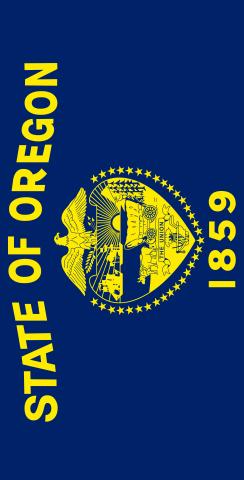 Oregon State Flag Themed Custom Cornhole Board Design