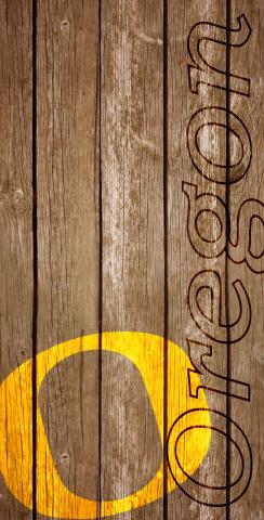 NCAA Wood Slat (Oregon Ducks) Themed Custom Cornhole Board Design