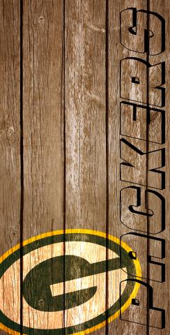 NFL Wood Slat (Green Bay Packers) Themed Custom Cornhole Board Design