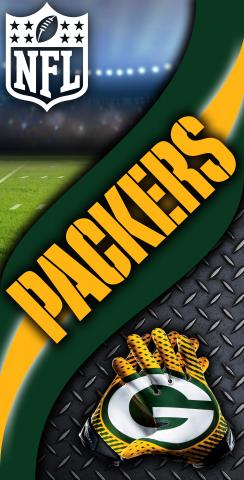 NFL 2 (Green Bay Packers) Themed Custom Cornhole Board Design