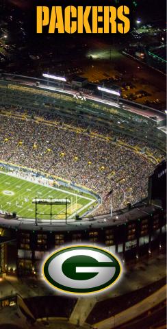 NFL Stadium (Green Bay Packers) Themed Custom Cornhole Board Design