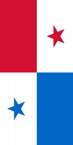 Panama National Flag Themed Custom Cornhole Board Design