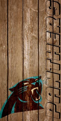 NFL Wood Slat (Carolina Panthers) Themed Custom Cornhole Board Design