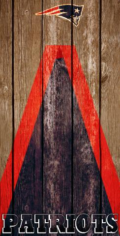 NFL Triangle (New England Patriots) Themed Custom Cornhole Board Design