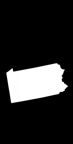 Black Pennsylvania Themed Custom Cornhole Board Design