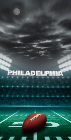 Philadelphia Football Themed Custom Cornhole Board Design