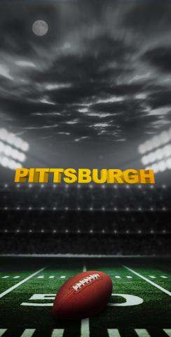 Pittsburgh Football Themed Custom Cornhole Board Design