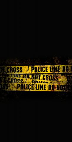 Police Line Do Not Cross Tape Themed Custom Cornhole Board Design