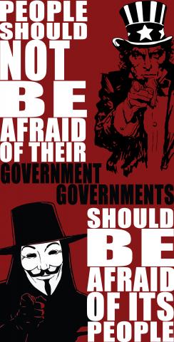 Political Vendetta Themed Custom Cornhole Board Design