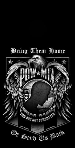 Pow Mia Themed Custom Cornhole Board Design